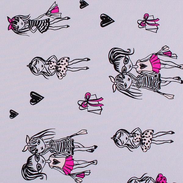 Ткань Трикотаж - Подружки QT2 1